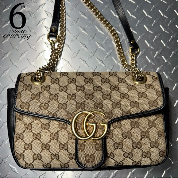 Gucci Handbags - Gucci Marmont Flap Bag in Black